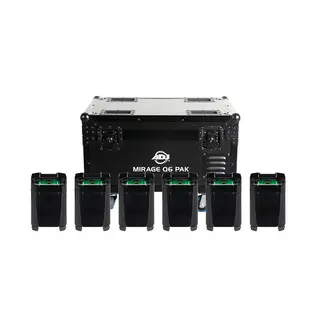 ADJ Mirage Q6 Pak Black Flight case with charging solution