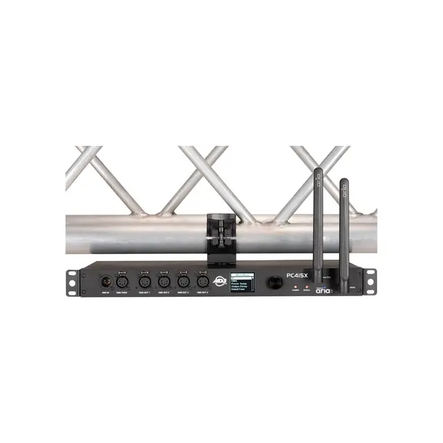 ADJ PC415X Control Hub 4 power outputs, an Aria X2 TX, 4 x DMX 