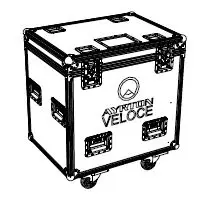 Ayrton Veloce (1) Flightcase NO Foam Wheels, 8 handles, 4 plates, 60x80 