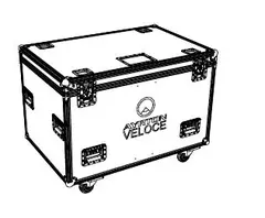 Ayrton Veloce (2) Flightcase NO Foam Wheels, 8 handles, 4 plates, 120x80