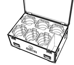 Ayrton Nando 502 (6) Flightcase w/Foam Wheels, 8 handles,4 plates, 120x80, Logo