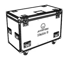 Ayrton Diablo (4) Flightcase NO Foam Wheels, 8 handles, 4 plates, 120x60
