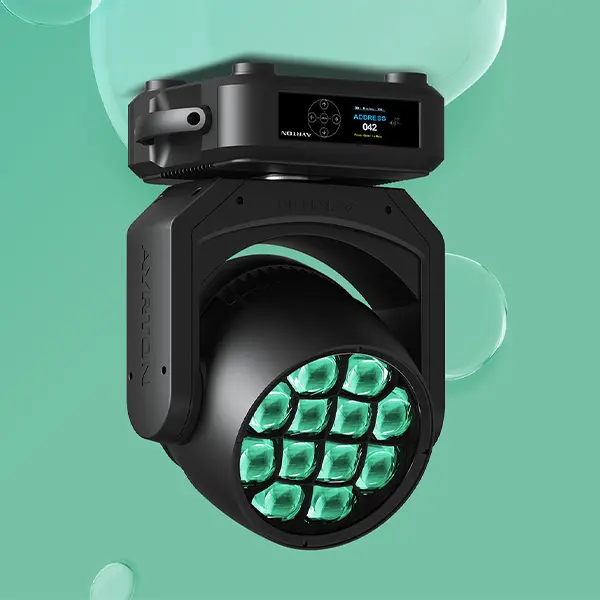 Ayrton NANDO 502 Wash IP65 - CRI>86 15 Kg, 12x40W, 3.5°-53°,11' Lumen, RGBL 