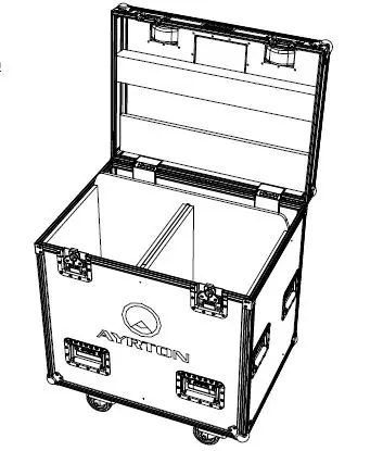 Ayrton RawBeam350 (2) Flightcase (Inlay) Wheels, 8 handles, 4 plates, 60 x 80