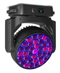 Ayrton ZONDA 9 FX, CRI = 86, Liquid Eff 29 Kg, 37x40w, 4 - 56° Zoom, 25' Lumen