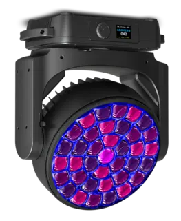 Ayrton ZONDA 9 FX, CRI = 86, Liquid Eff 29 Kg, 37x40w, 4 - 56° Zoom, 25' Lumen