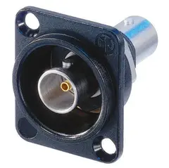 Neutrik BNC"Bulkhead"D HD sort, ch feedt