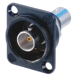 Neutrik BNC"Bulkhead"D HD sort, ch feedt