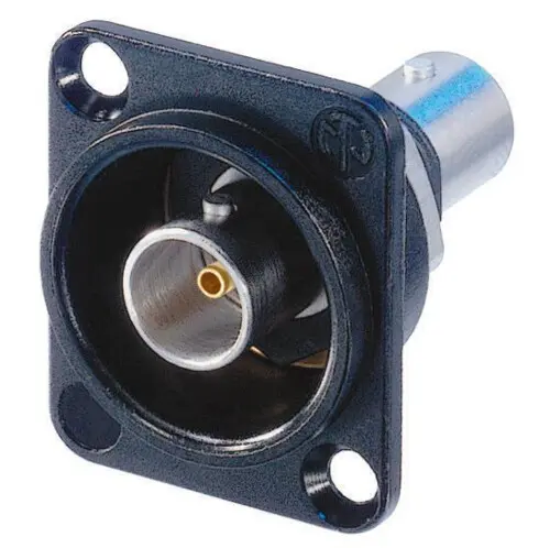 Neutrik BNC"Bulkhead"D HD sort, ch feedt 