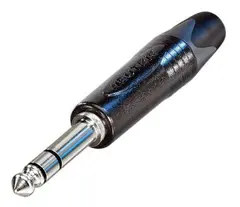 Neutrik Jack Stereo, Sort