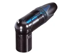 Neutrik NC3MRX-BAG XLR 3-pin MALE Black, Vinklet