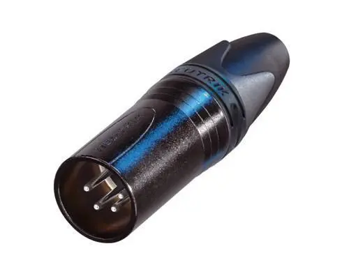 Neutrik NC4MXX-BAG XLR plugg 4P Han Sort 