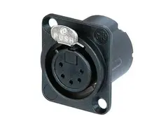 Neutrik NC5FD-LX-BAG XLR chassis 5P Hun Sort