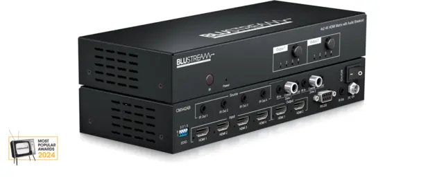 Blustream CMX42CS 4x2 Matrix Switch HDMI Audio Breakout, HDCP 2.2 