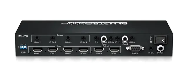Blustream CMX42CS 4x2 Matrix Switch HDMI Audio Breakout, HDCP 2.2 