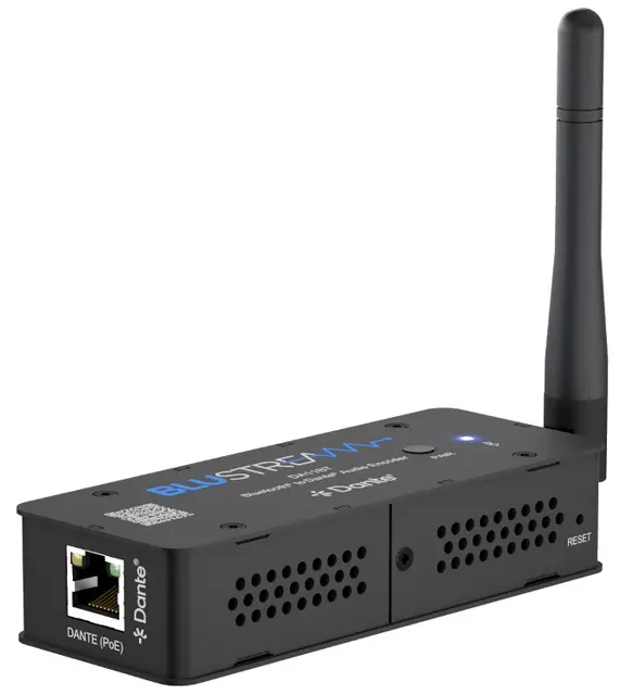 Blustream DA11BT Bluetooth til Dante Bluetooth 6.1, aptX Lossless, AES67, PoE 
