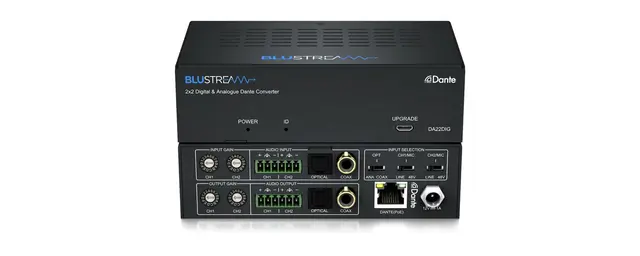 Blustream DA22DIG Dante Converter 2x2 Digital & Analogue Dante Converter 