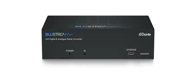 Blustream DA22DIG Dante Converter 2x2 Digital & Analogue Dante Converter 