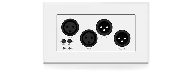 Blustream DA22XLR-WP-EU-V2 2x2 Dante® XLR Audio Converter (White 