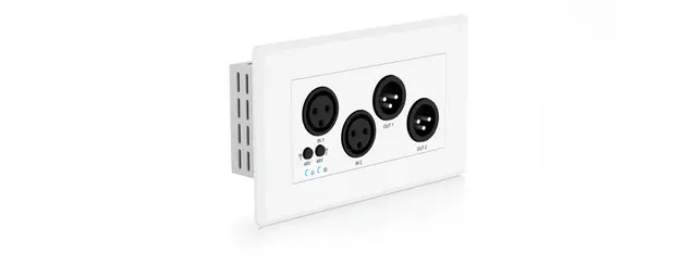 Blustream DA22XLR-WP-EU-V2 2x2 Dante® XLR Audio Converter (White 