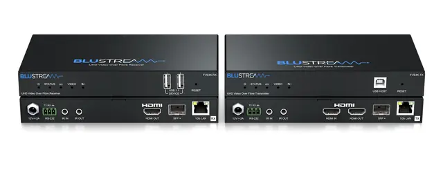 Blustream FVE4K-KIT Fibre Extender Set bransjeledende HDMI2.0 4K 60Hz 4:4:4 