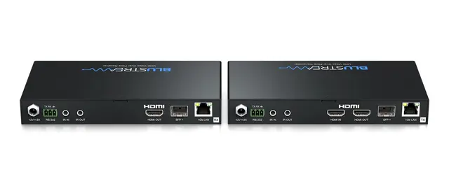 Blustream FVE4K-KIT Fibre Extender Set bransjeledende HDMI2.0 4K 60Hz 4:4:4 