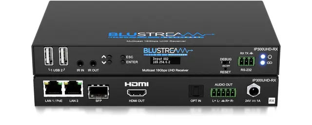Blustream IP300UHD-RX Multicast UHD Rx IP Multicast UHD Video Receiver 