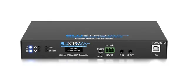 Blustream IP300UHDA-TX Multicast UHD Tx Dante AV-A IP Multicast Transmitter 