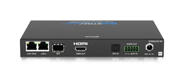 Blustream IP350UHD-RX Multicast UHD Rx Dante, IP Multicast UHD Video Receiver 