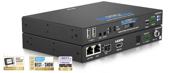Blustream IP350UHD-RX Multicast UHD Rx Dante, IP Multicast UHD Video Receiver 