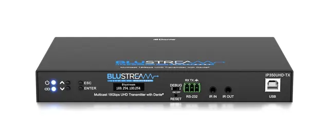 Blustream IP350UHD-TX Multicast UHD Tx Dante,IP Multicast UHD Video Transmitter 