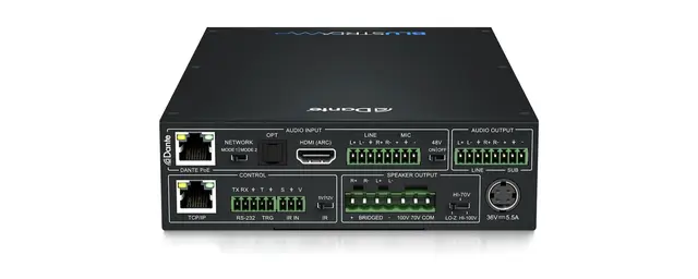 Blustream NPA100DA Amplifier with Dante Dante, HDMI ARC, Optical S/PDIF 