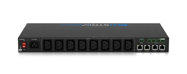 Blustream PWR8IEC 8 Port Managed IEC PDU Outlet-level metered and switched PDU 