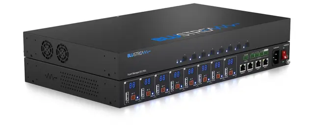 Blustream PWR8VDC 8 Port Managed Phoenix Outlet-level metered and Low Voltage PDU 