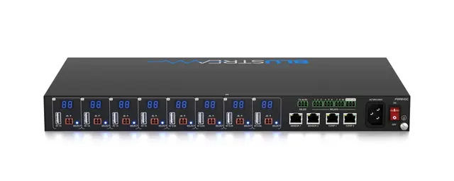 Blustream PWR8VDC 8 Port Managed Phoenix Outlet-level metered and Low Voltage PDU 