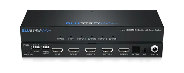 Blustream SP14CS 4-Way Splitter 4-Way 4K HDMI 2.0 HDCP 2.2 Splitter 