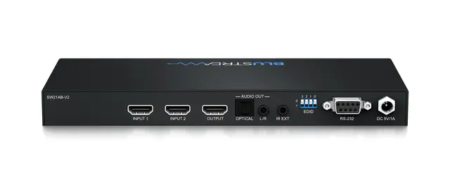 Blustream SW21AB-V2 Switcher HDMI-switch med integrert lyduttak. 