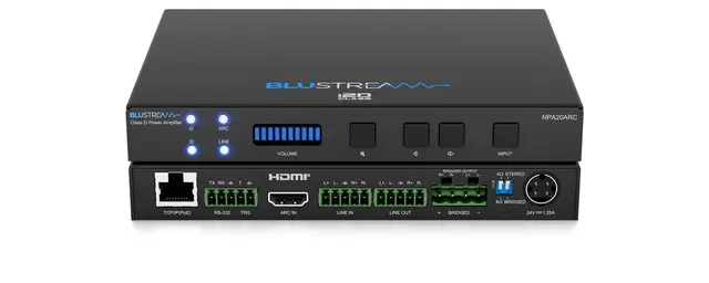 Blustream NPA20ARC Audio Amplifier HDMI ARC, 2ch Analog, DSP, PoE+ 
