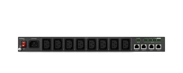 Blustream PWR8IEC 8 Port Managed IEC PDU Outlet-level metered and switched PDU 