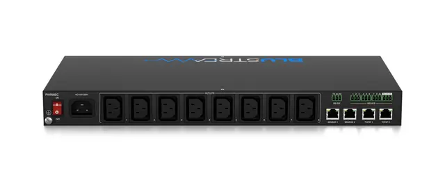 Blustream PWR8IEC 8 Port Managed IEC PDU Outlet-level metered and switched PDU 