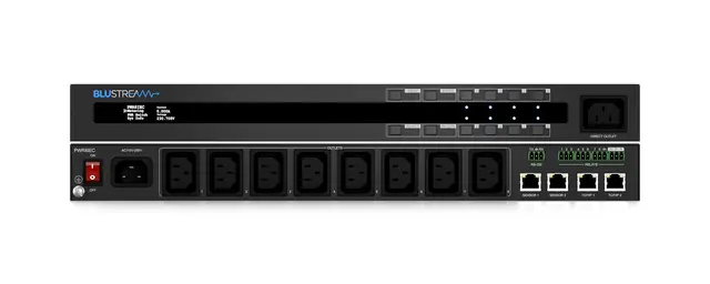 Blustream PWR8IEC 8 Port Managed IEC PDU Outlet-level metered and switched PDU 