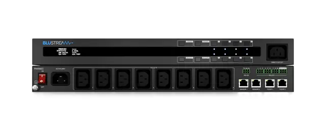 Blustream PWR8IEC 8 Port Managed IEC PDU Outlet-level metered and switched PDU 