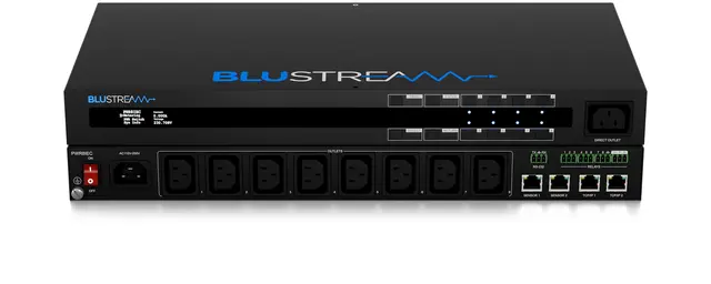 Blustream PWR8IEC 8 Port Managed IEC PDU Outlet-level metered and switched PDU 