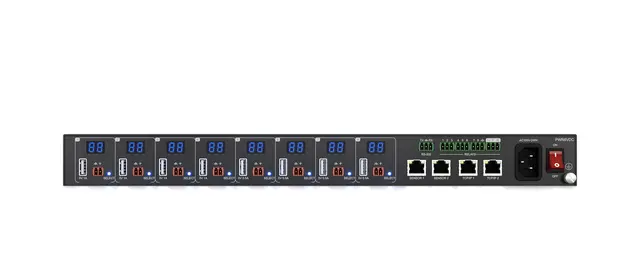 Blustream PWR8VDC 8 Port Managed Phoenix Outlet-level metered and Low Voltage PDU 