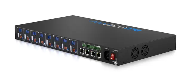 Blustream PWR8VDC 8 Port Managed Phoenix Outlet-level metered and Low Voltage PDU 