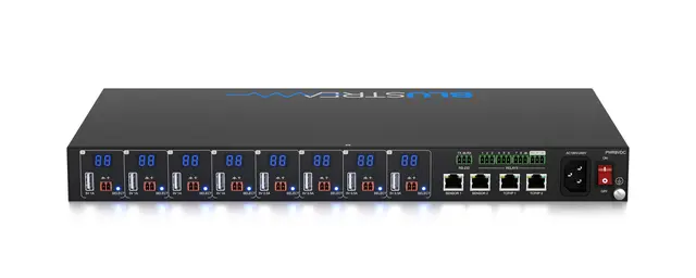 Blustream PWR8VDC 8 Port Managed Phoenix Outlet-level metered and Low Voltage PDU 