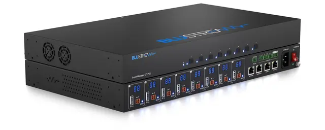 Blustream PWR8VDC 8 Port Managed Phoenix Outlet-level metered and Low Voltage PDU 