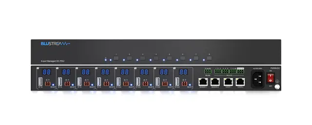 Blustream PWR8VDC 8 Port Managed Phoenix Outlet-level metered and Low Voltage PDU 