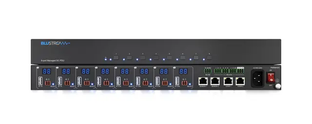 Blustream PWR8VDC 8 Port Managed Phoenix Outlet-level metered and Low Voltage PDU 