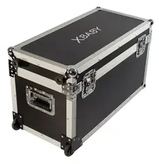 XBABY Flightcase for 6 x Fresnel 2 hjul + Uttrekk håndtak